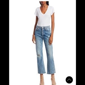 Mother- The Tripper High-Rise Crop Bootcut Jeans